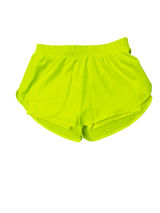 Neon Yellow Butterfly Shorts