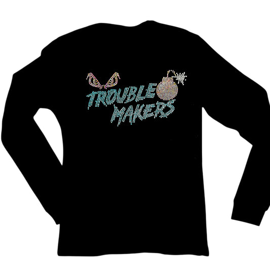Trouble Makers Rhinestones Long Sleeve