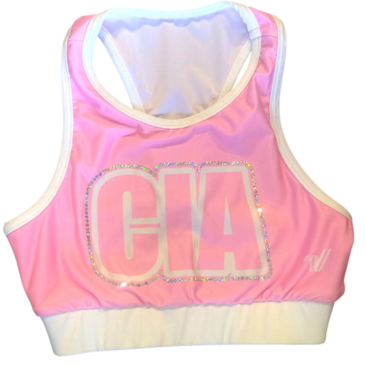 Pretty In Pink CIA Spangles Sumblimation Sportsbra